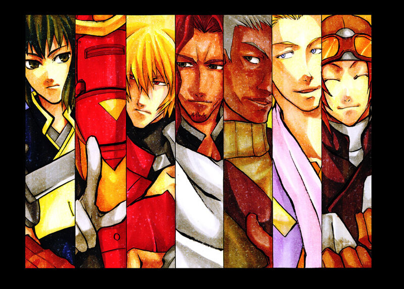 Anime Characters in Panels — Red