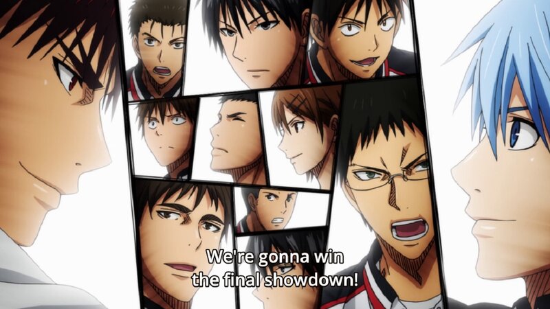 Anime Characters in Panels — White, Dramatic, Text