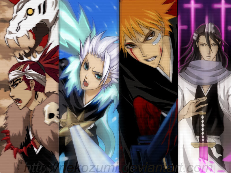 Anime Characters in Panels — White, Dramatic