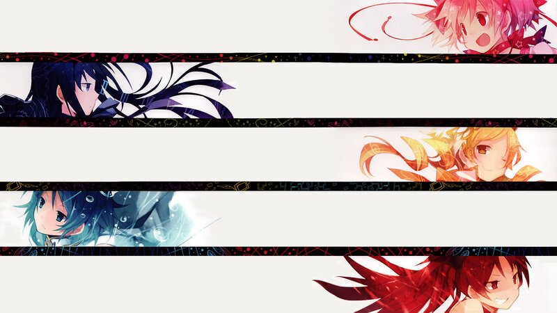Anime Characters in Panels — White, Dynamic