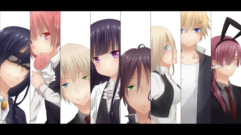 Anime Characters in Panels — White, Neutral