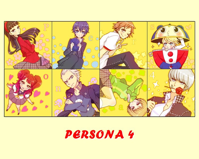 Anime Characters in Panels — Yellow, Playful