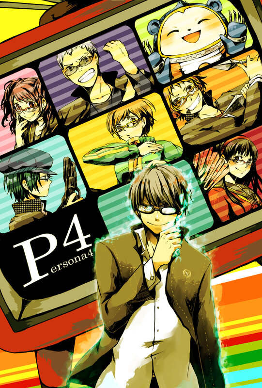 Anime Characters in Panels — Yellow, Vibrant, Manga, Glasses, School Uniform