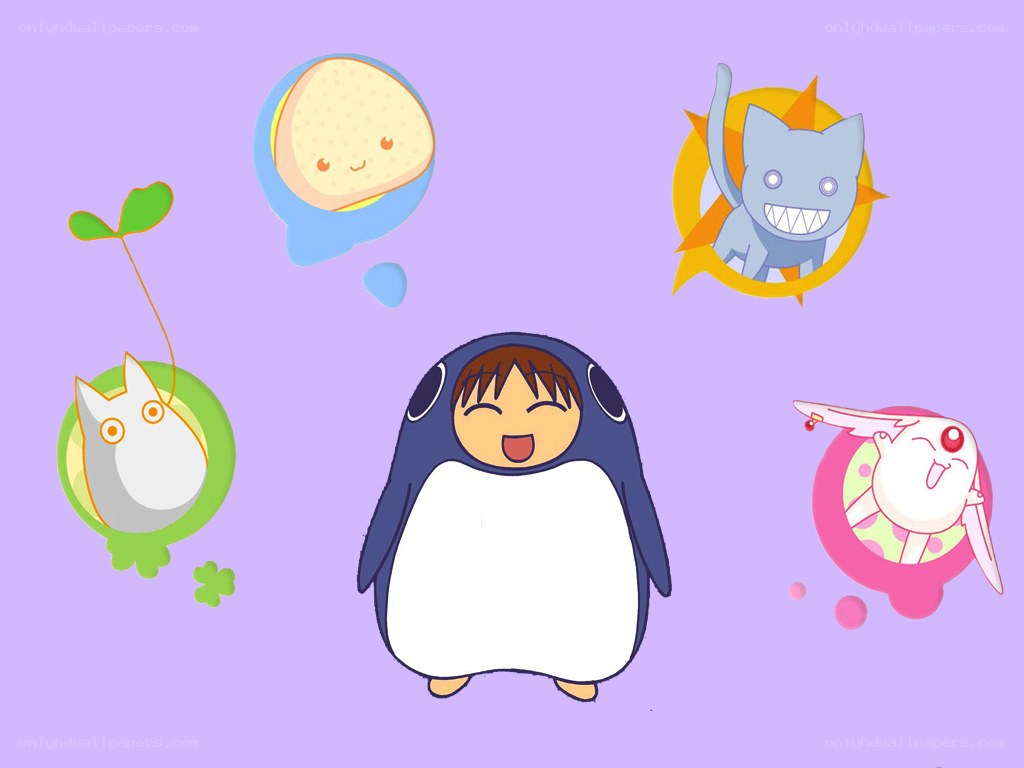 anime characters in penguin costume