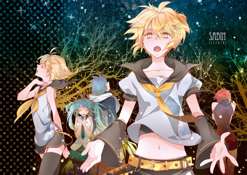 Anime Characters in Performance — Blue, Dramatic