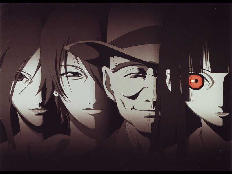 Anime Characters in Profile — Black, Dramatic