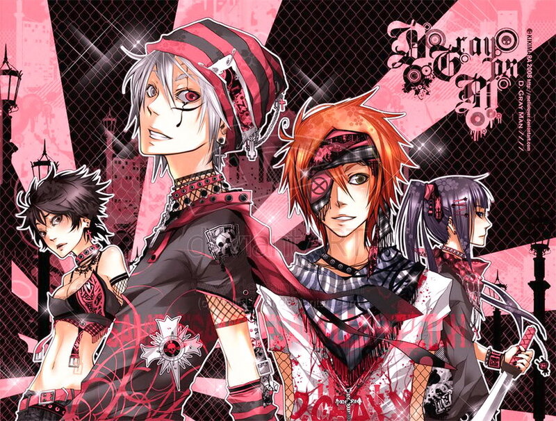 anime characters in punk style