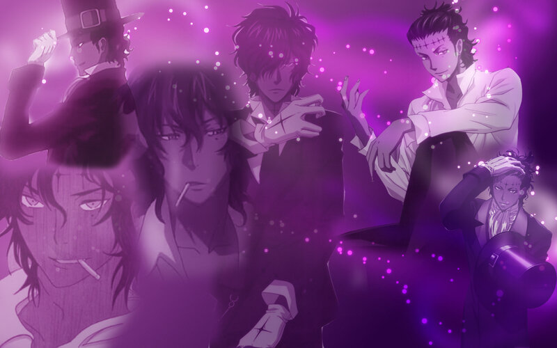 Anime Characters in Purple — Dramatic, Cigarette