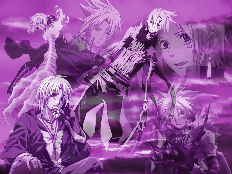 Anime Characters in Purple — Dramatic