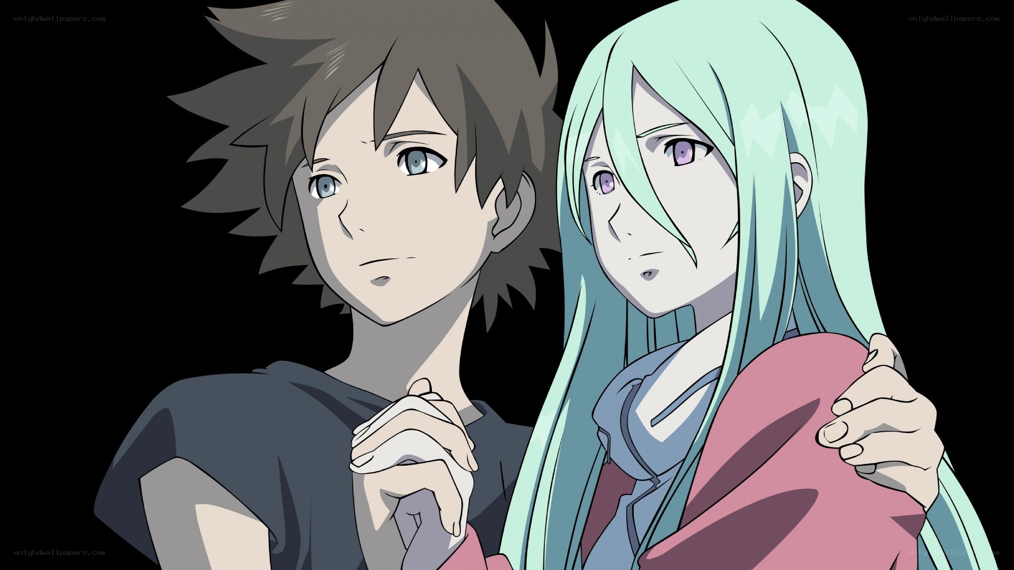 anime characters in quiet moment