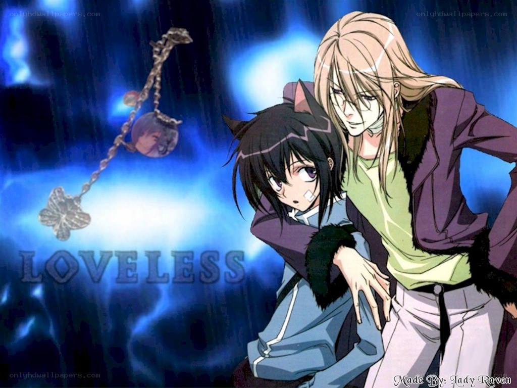 anime characters in rain