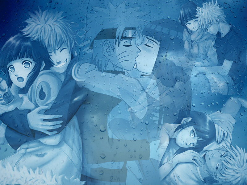 Anime Characters in Rain — Blue