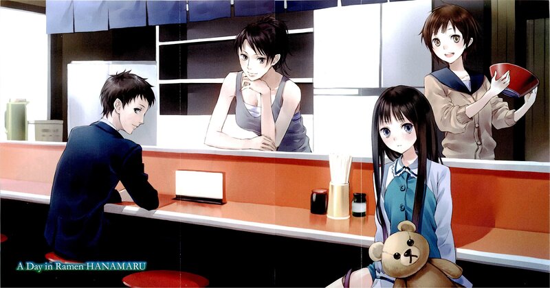 Anime Characters in Ramen Shop