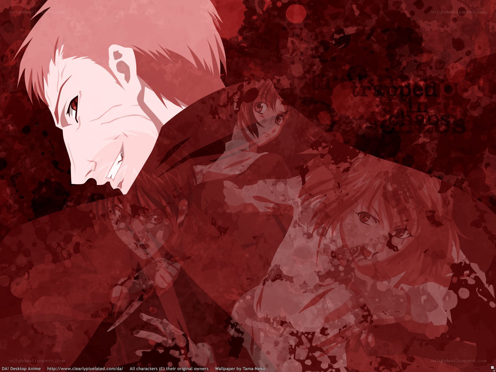 Anime characters in red chaos