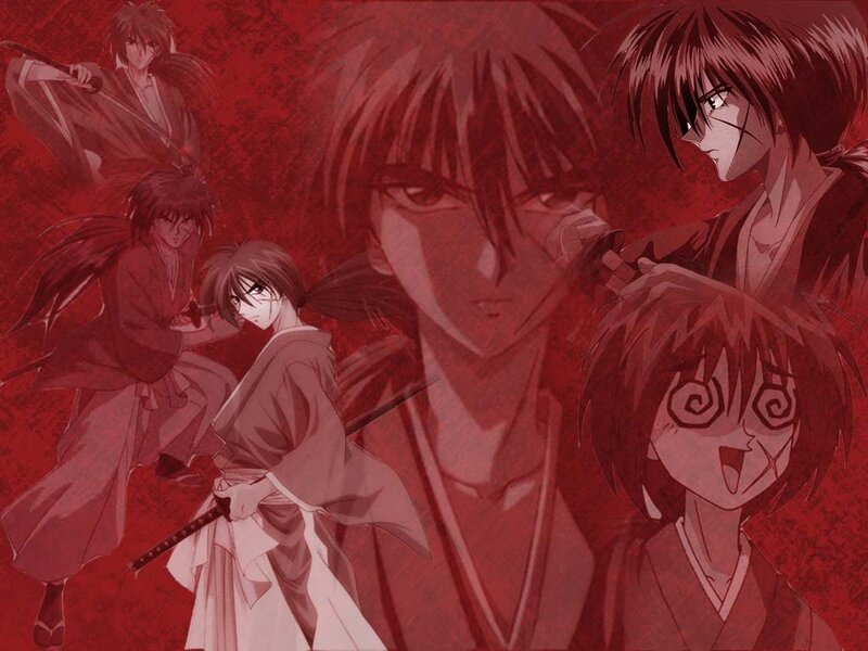 Anime Characters in Red — Dramatic, Swords