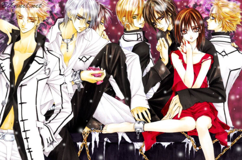 Anime Characters in Red Dress — Dramatic, Winter