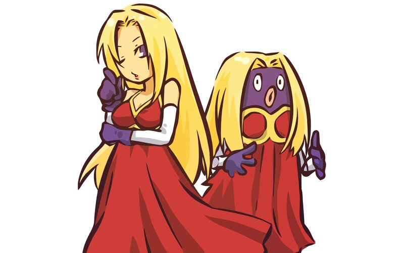 anime characters in red dresses
