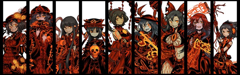 Anime Characters in Red Outfits — Dramatic