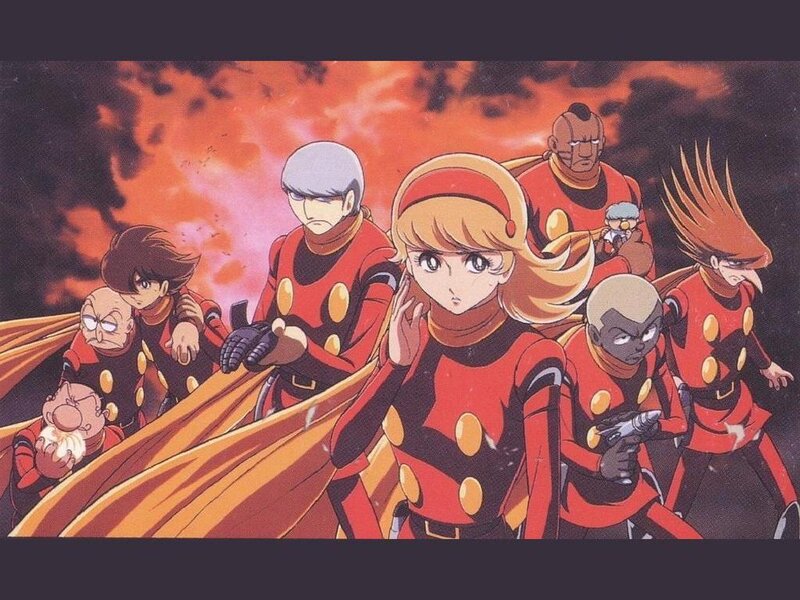 Anime Characters in Red Suits — Dramatic