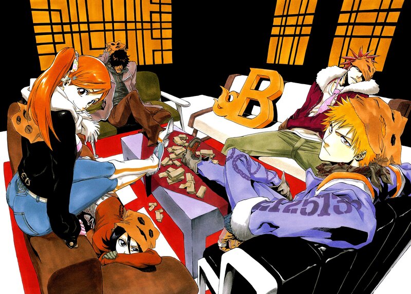 Anime Characters in Room — Black, Relaxed
