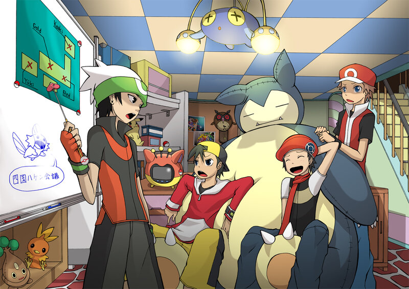 Anime Characters in Room — Blue, Chaotic
