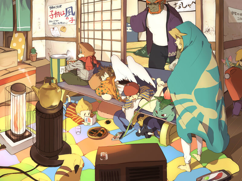 Anime Characters in Room — Blue, Cozy