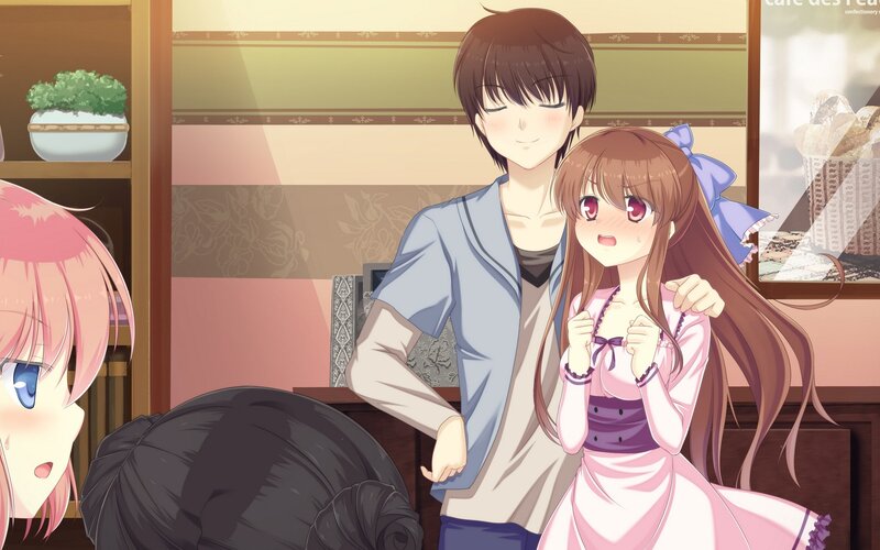 Anime Characters in Room — Pink, Calm