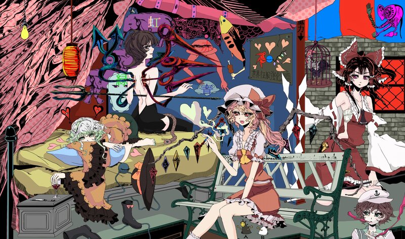 Anime Characters in Room — Pink