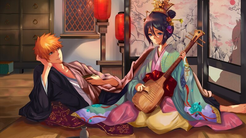 Anime Characters in Room — Purple, Calm