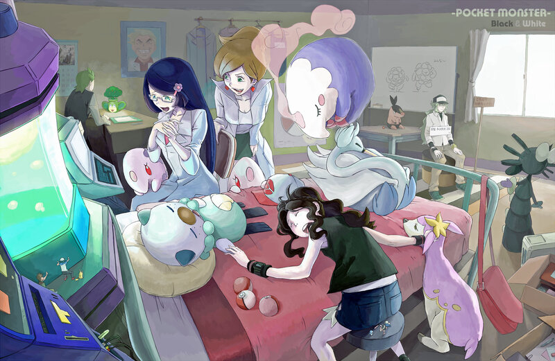 Anime Characters in Room — Purple, Chaotic
