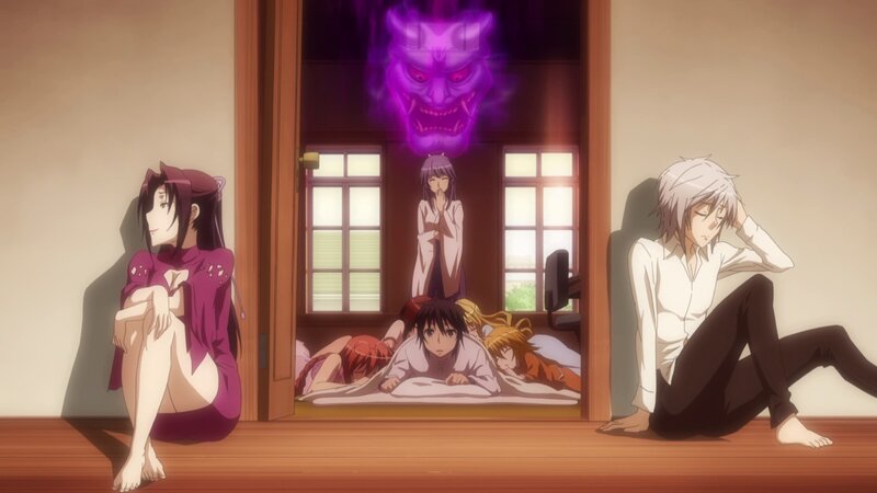 Anime Characters in Room — Purple, Dramatic, Afternoon