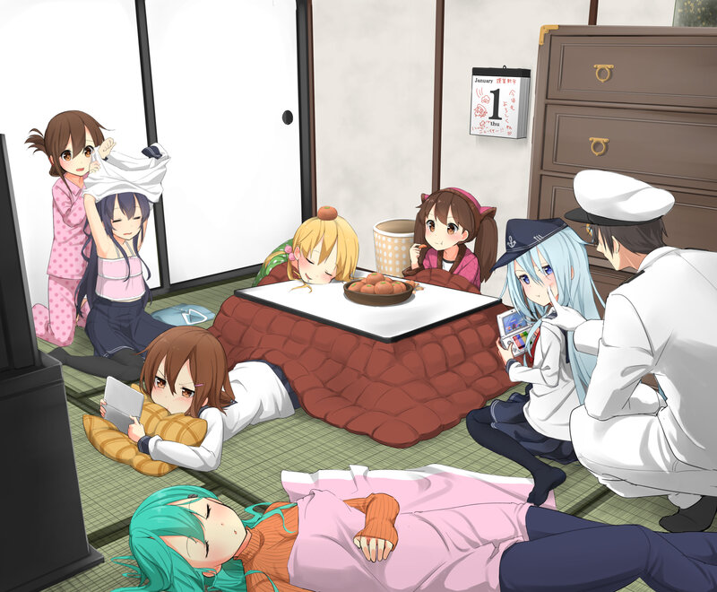 Anime Characters in Room — White