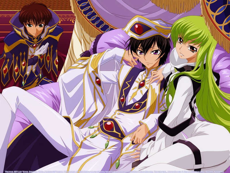 Anime characters in royal attire