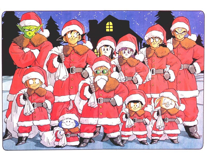 Anime Characters in Santa Suits