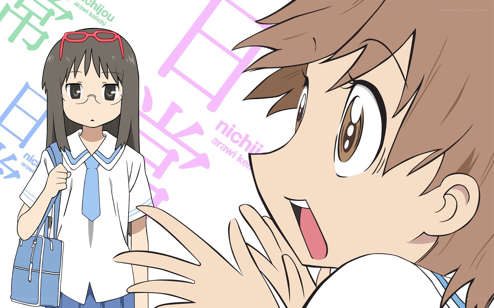 anime characters in school uniforms