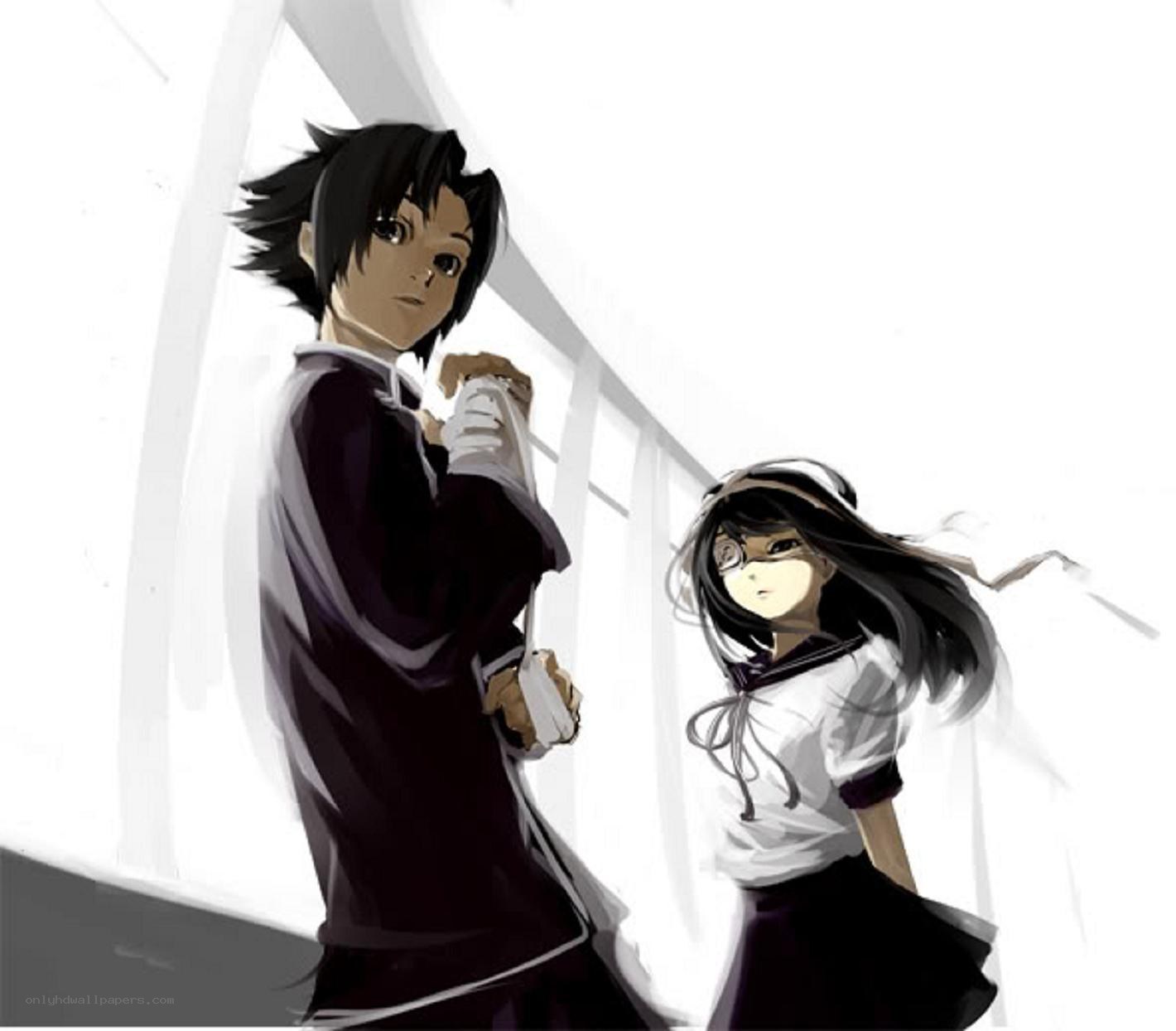 anime characters in school uniforms