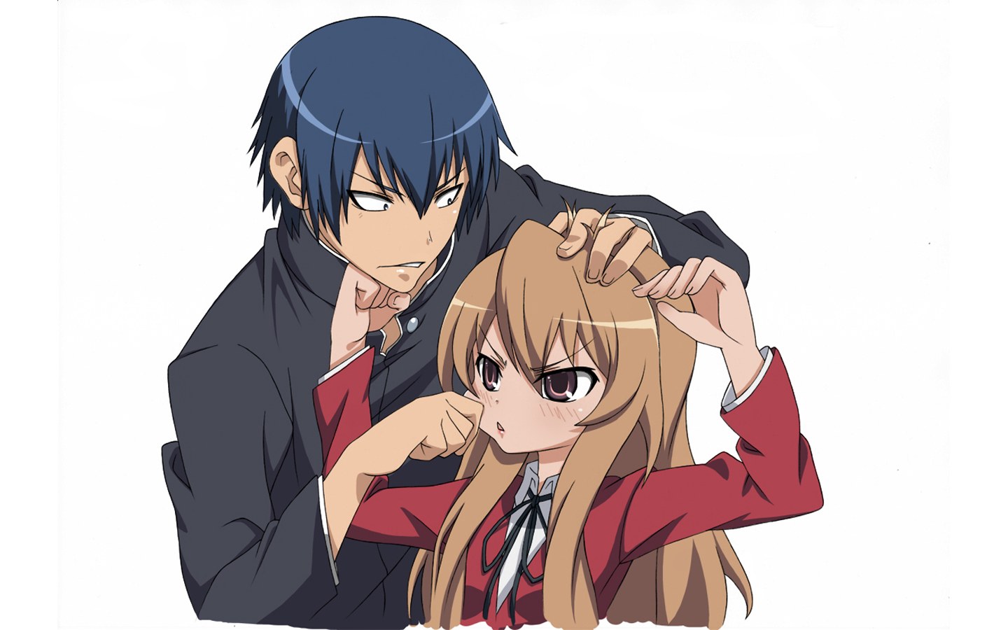 anime characters in school uniforms
