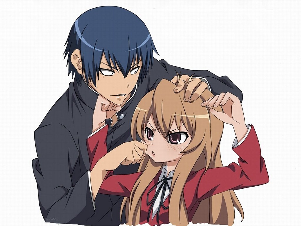 Anime characters in school uniforms