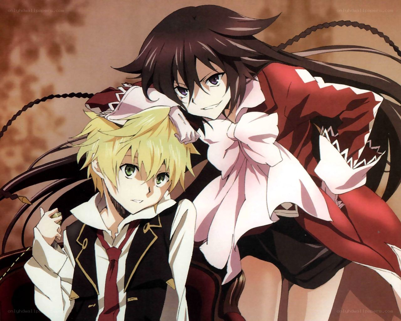Anime characters in school uniforms