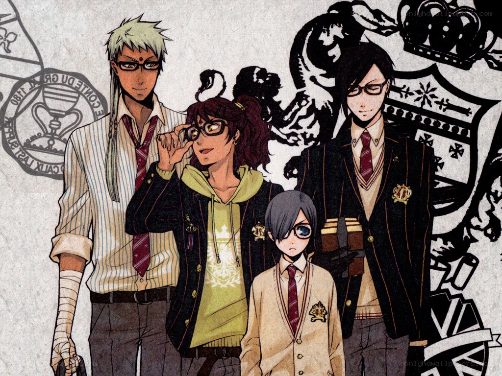 anime characters in school uniforms