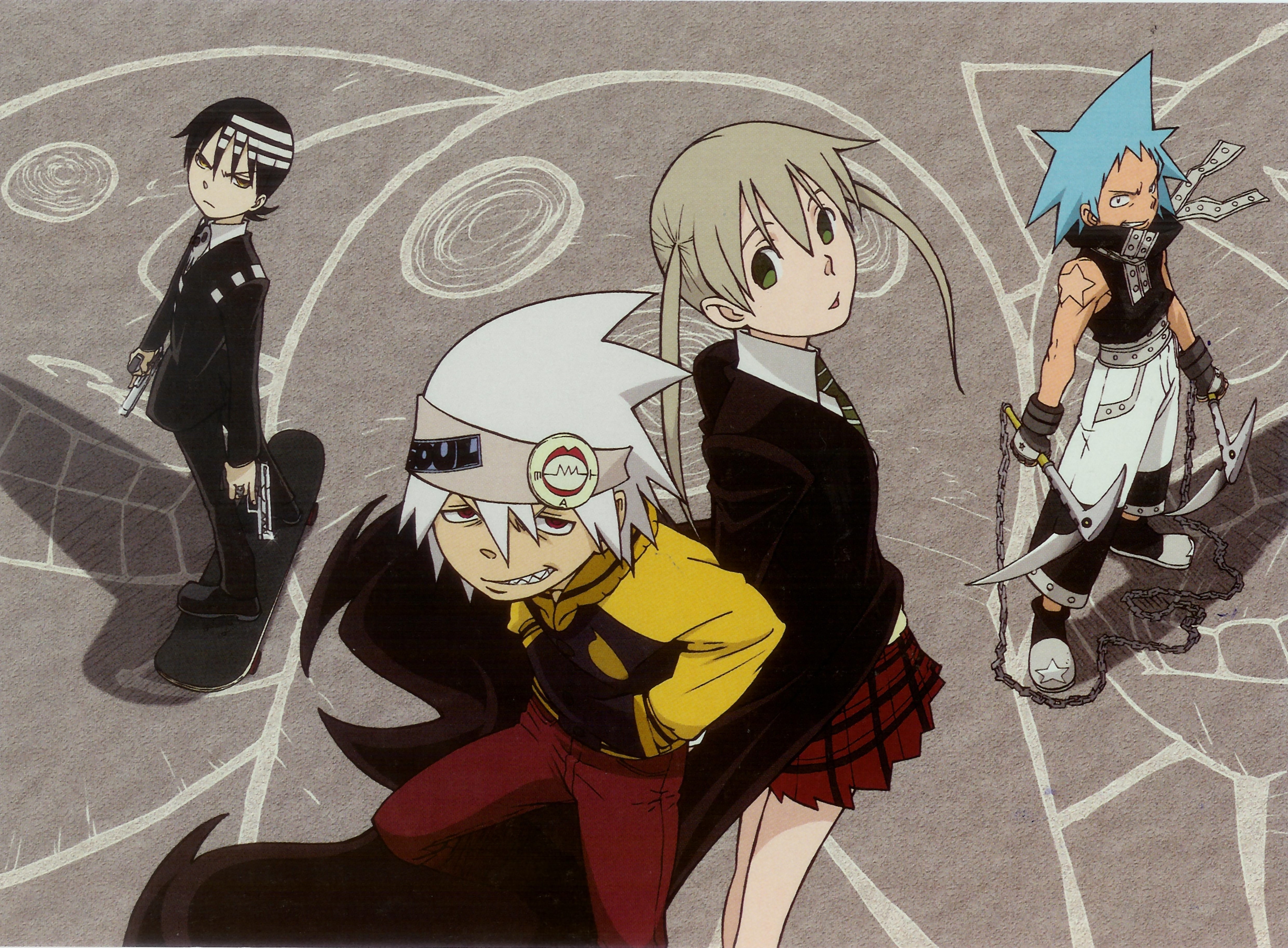 Anime characters in school uniforms