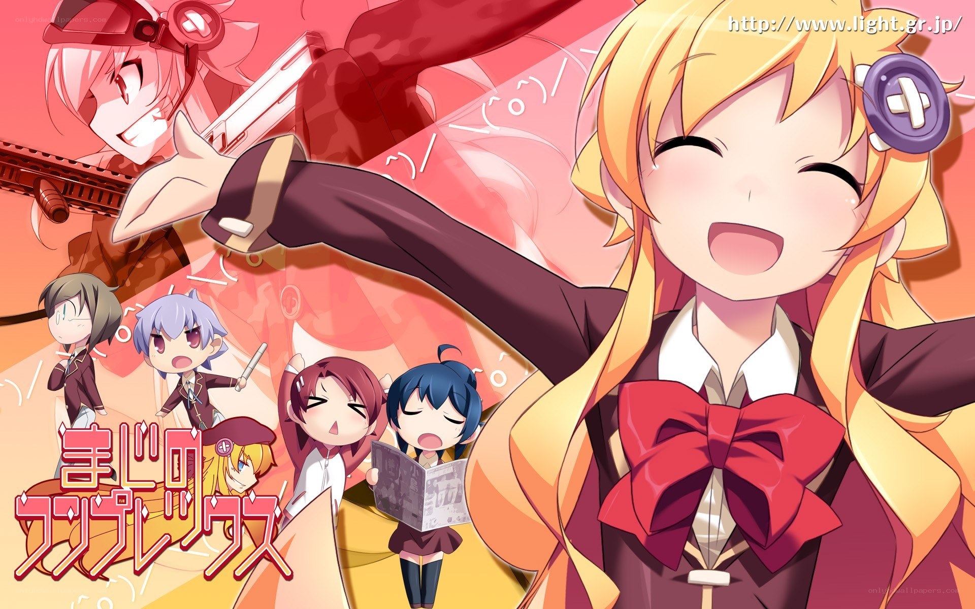 Anime characters in school uniforms