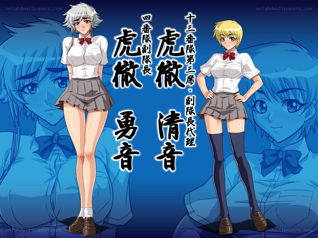 Anime characters in school uniforms
