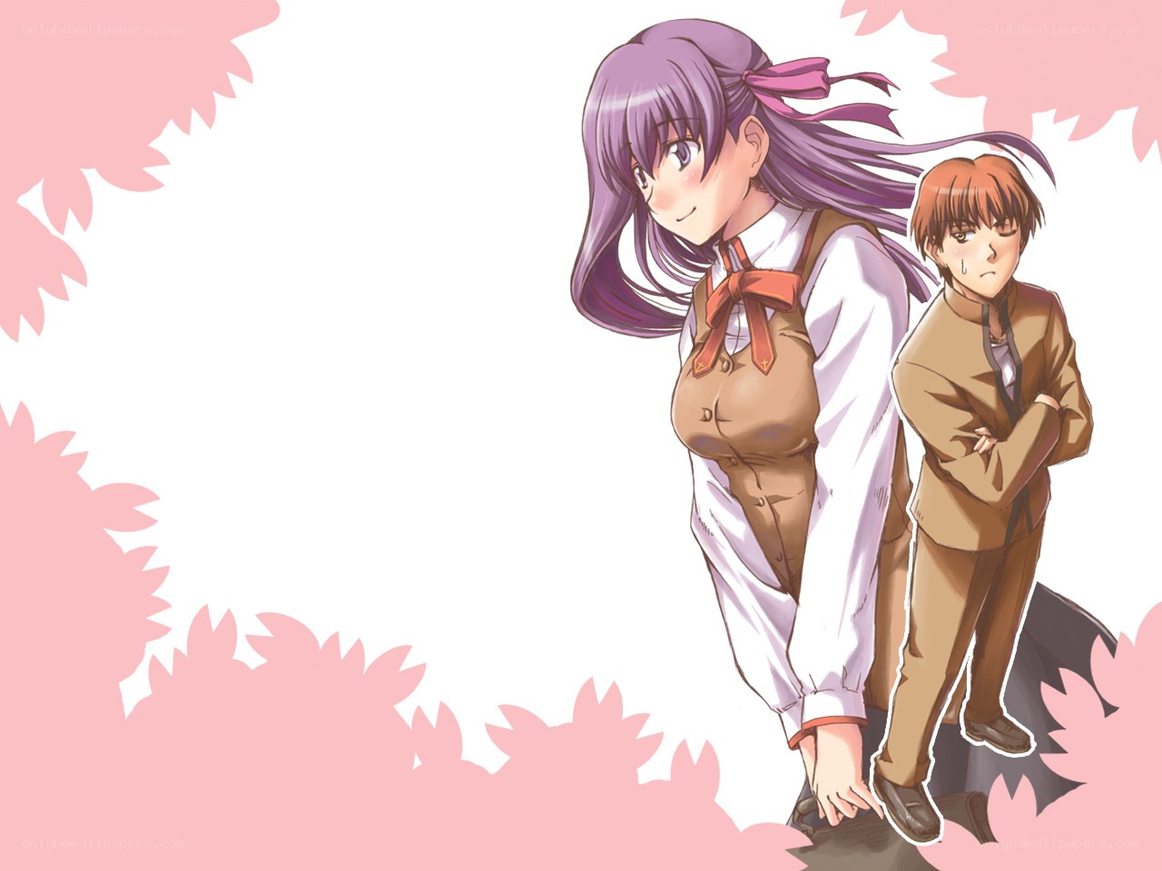 anime characters in school uniforms