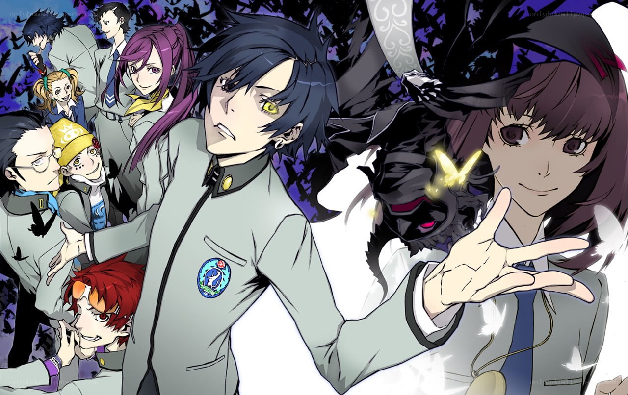 anime characters in school uniforms
