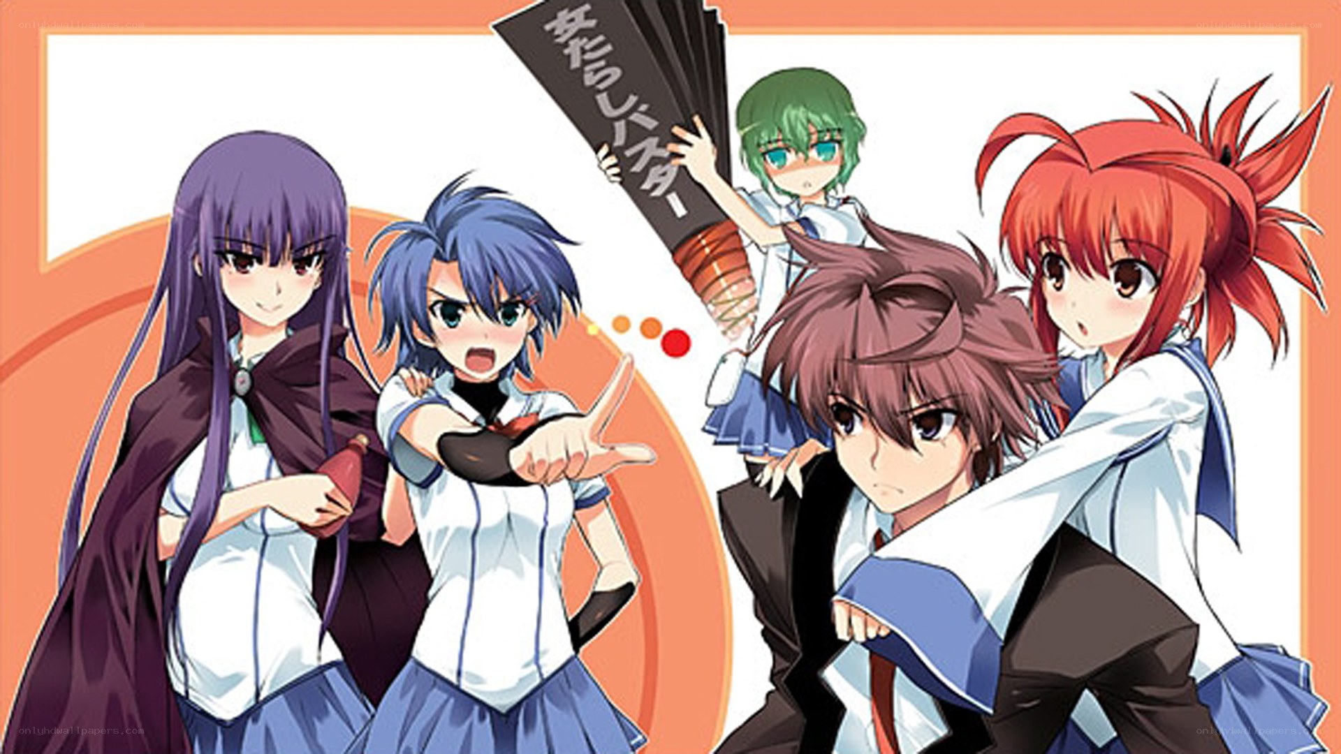 anime characters in school uniforms