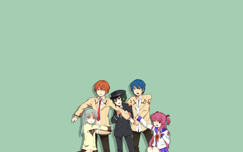 anime characters in school uniforms