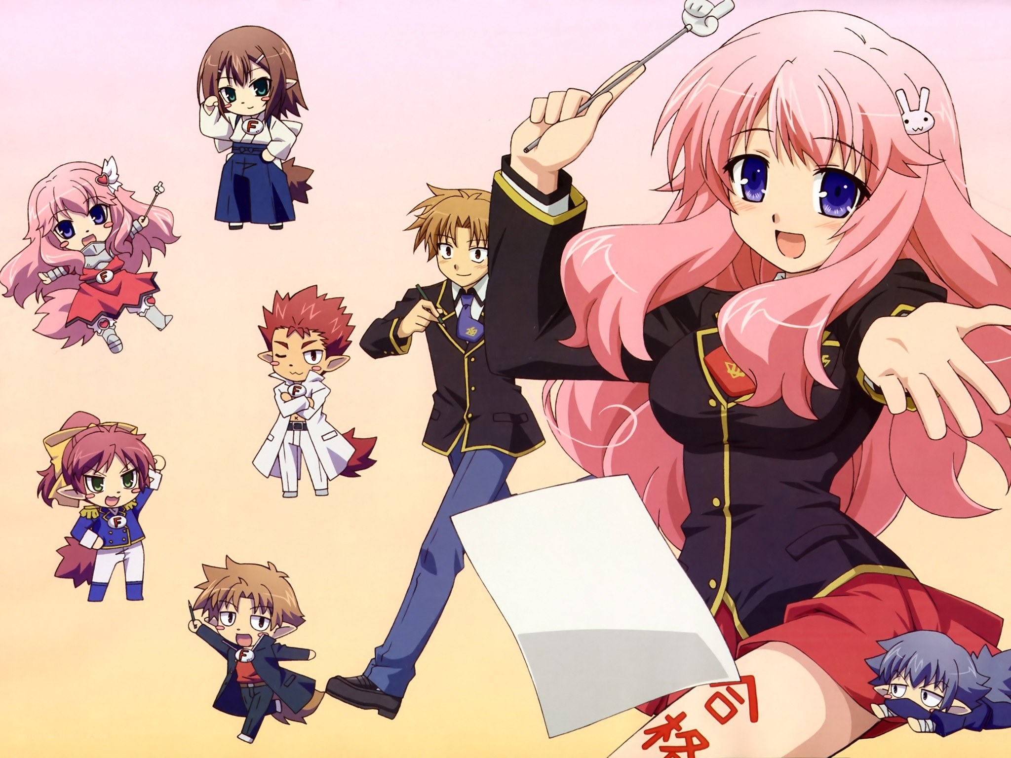anime characters in school uniforms