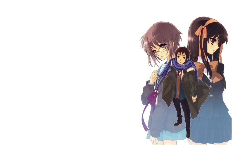 anime characters in school uniforms