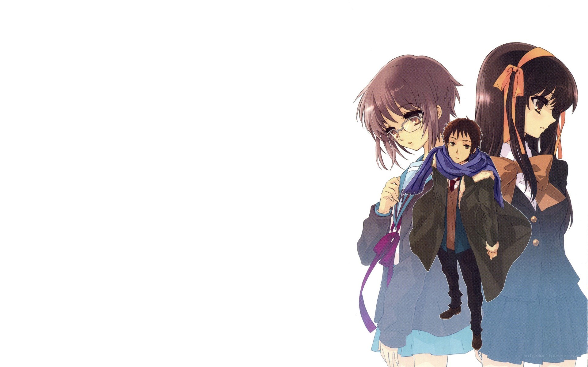 anime characters in school uniforms